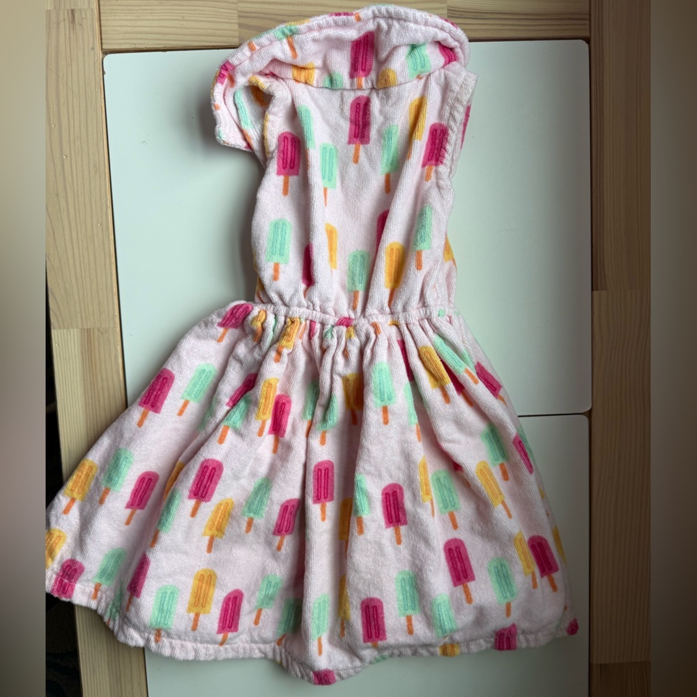 Organic cotton Monica & Andy swimsuit cover up dress size 5T, popsicle print - Picture 3 of 6